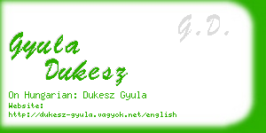 gyula dukesz business card